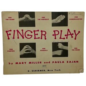 Finger Play Song Book Songs for Little Fingers Mary Miller Paula Zajan
